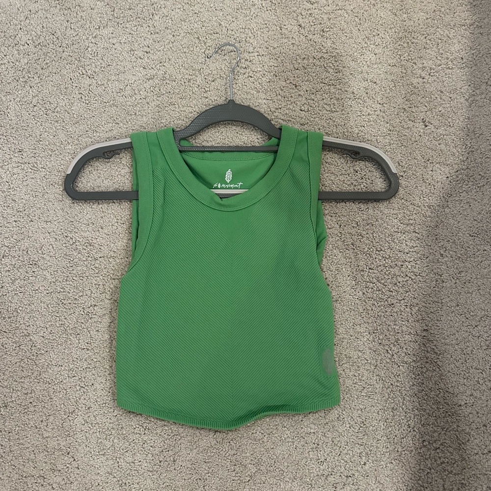 Green Free People Tank Top